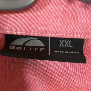 Men's GoLite Red Button Down Long Sleeve